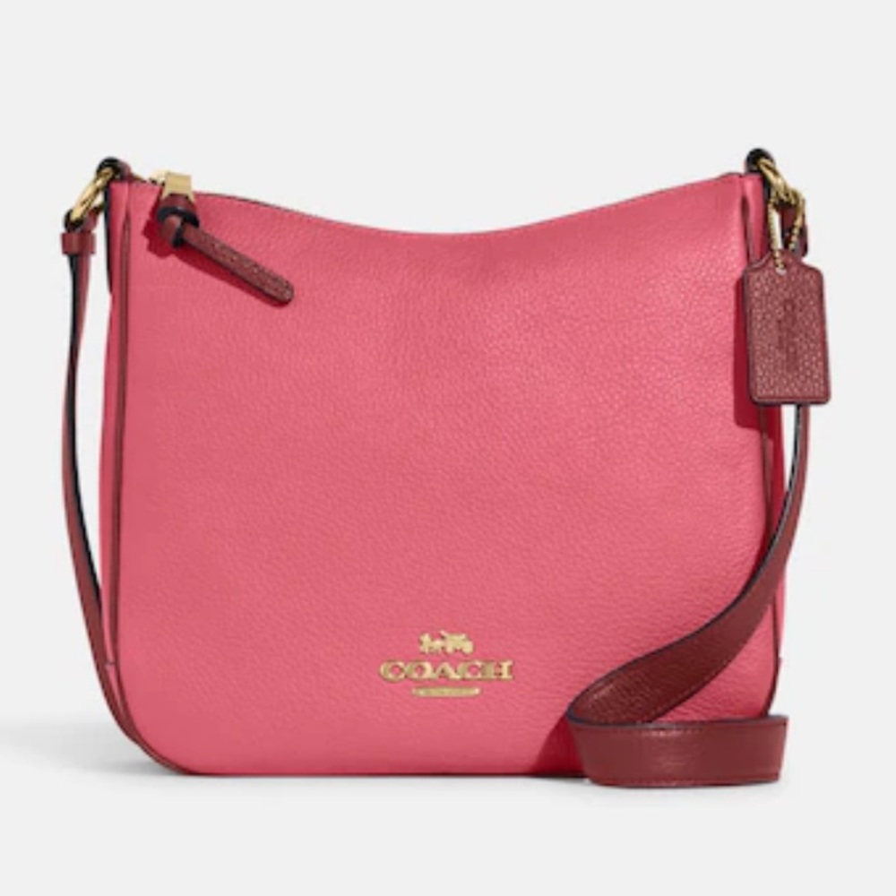 Coach Ellie File Crossbody Bag COLOR: Gold/Watermelon Multi